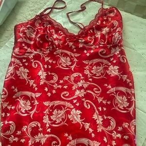 Adonna Feminine Red Lace Women's (Plus XXLg) Slip-dress/Sleep-dress Lingerie